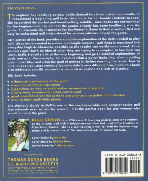 THE WOMEN'S GUIDE TO GOLF, A HANDBOOK FOR BEGINNERS - KELLIE STENZEL (2000)
