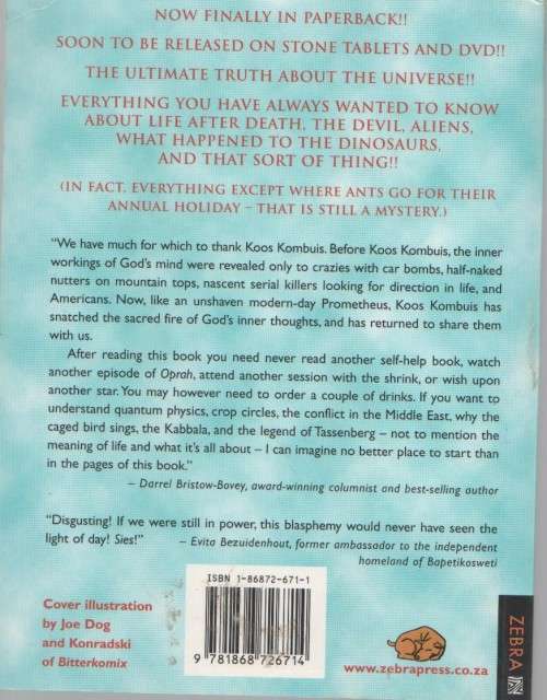 THE SECRET DIARY OF GOD - KOOS KOMBUIS (1 ST PUBLISHED 2003)