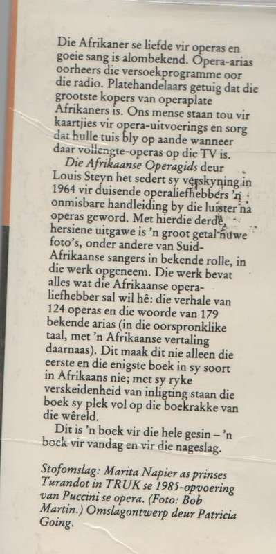 DIE AFRIKAANSE OPERAGIDS - LOUIS STEYN (3 DE UITGAWE 1989)