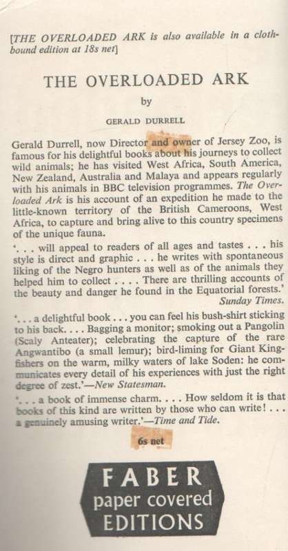 THE OVERLOADED ARK - GERALD DURRELL