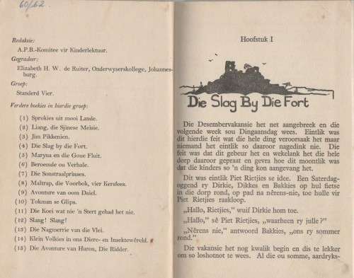 DIE SLAG BY DIE FORT - EXCELSIORBOEKIES, IV, NR 4 (APB 1952)