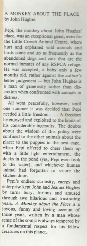 A MONKEY ABOUT THE PLACE - JOHN HUGHES (1 ST PUBLISHED 1978)