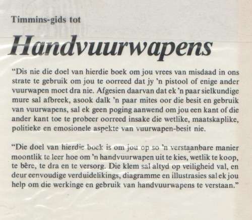 GIDS TOT HANDVUURWAPENS - WILLEM STEENKAMP (1 STE UITGAWE 1987)
