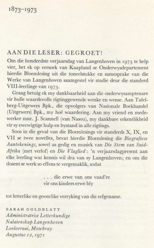 Die laaste van die Takhare, uit versamelde werke  - C J Langenhoven(1 ste uitgawe 1971)