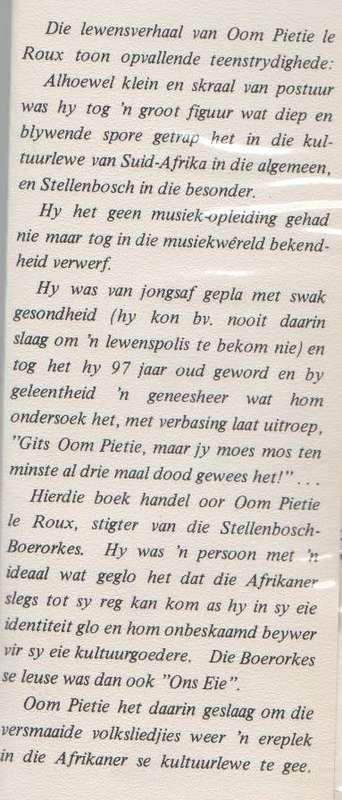 OOM PIETIE EN SY MENSE - WILLEM G LE ROUX (GEEN DATUM)