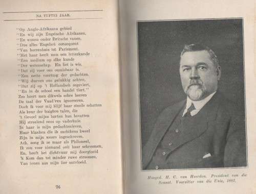 NA VYFTIG JAAR, GEDENKBOEK VAN DIE UNIE-DEBATSVERENIGING STELLENBOSCH - H BLIGNAUT (1926)