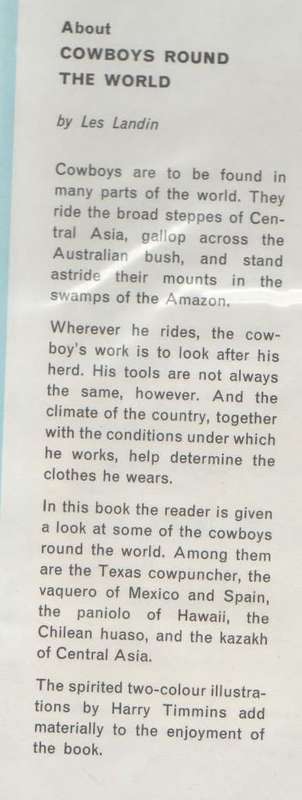 ABOUT COWBOYS ROUND THE WORLD  (1 ST PUBLISHED 1966)