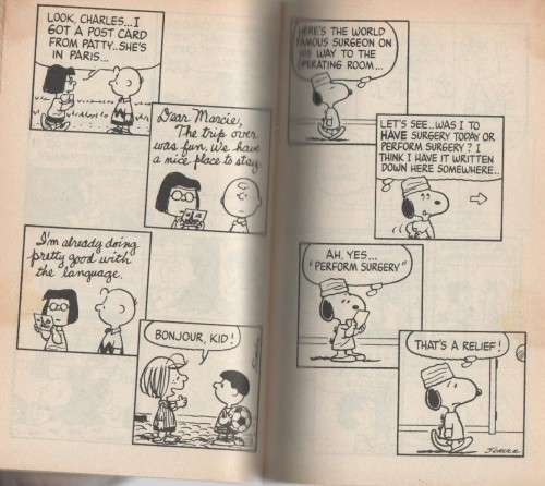 FOUR CHARLIE BROWN PAPERBACKS BY CHARLES M SCHULZ