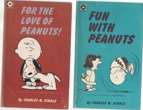 TWO CHARLIE BROWN PAPERBACKS BY CHARLES M SCHULZ