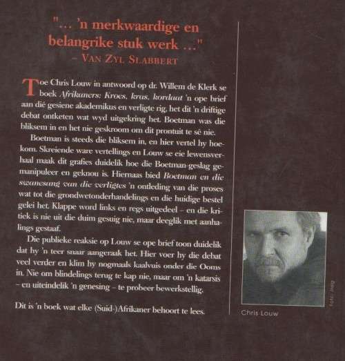 BOETMAN EN DIE SWANESANG VAN VERLIGTES - CHRIS LOUW (2 DE DRUK 2001)