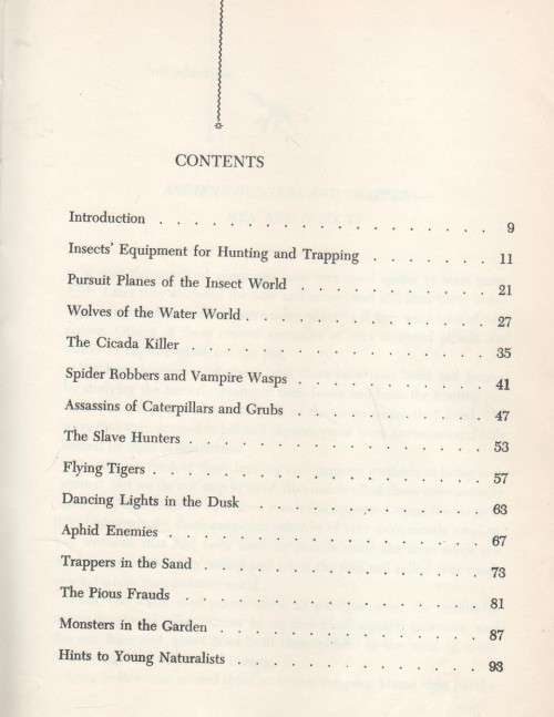 INSECTS- HUNTERS AND TRAPPERS - ROSS E HUTCHINS (1962)