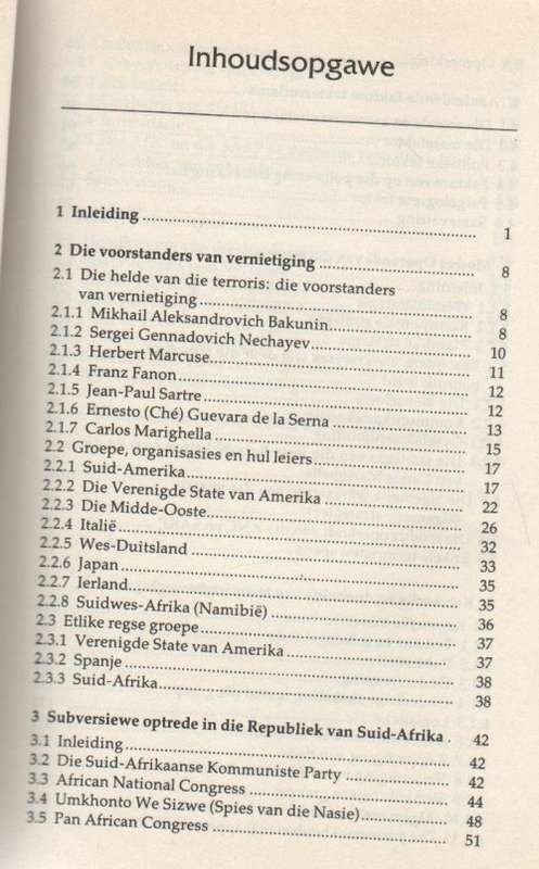 TERRORISME, DIE FEITE - R J GREYLING (2 DE UITGAWE 1987)