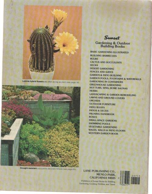 CACTUS AND SUCCULENTS - A SUNSET BOOK  AND SUNSET MAGAZINE (1978)