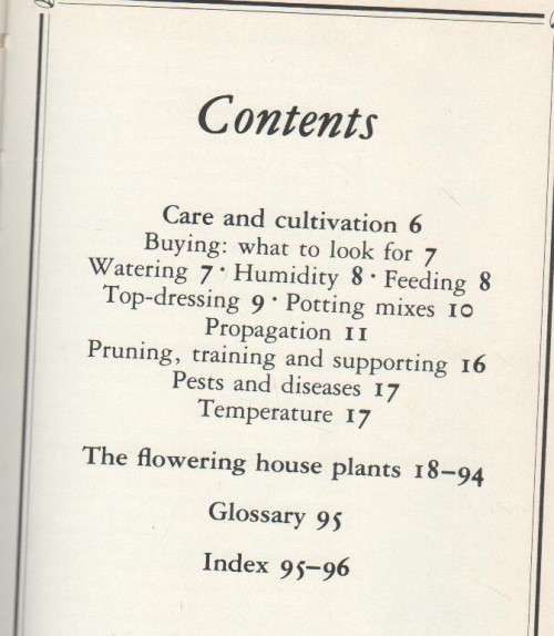 FLOWERING HOUSE PLANTS - KENNETH A BECKETT (1 ST PUBLISHED 1984)