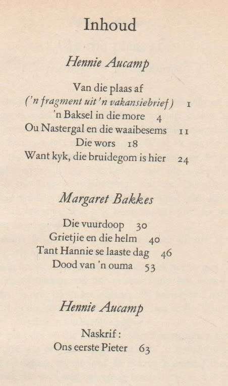 'N BAKSEL IN DIE MORE - HENNIE AUCAMP EN MARGARET BAKKES (3 DE DRUK 1976)