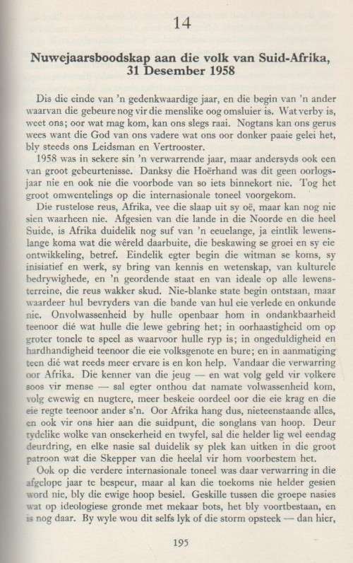 VERWOERD AAN DIE WOORD 1948 -1962  - PROF A N PELZER (1 STE DRUK 1963)
