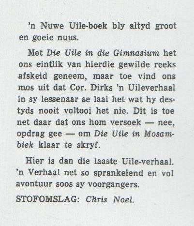 DIE UILE IN MOSAMBIEK - COR DIRKS (1971)
