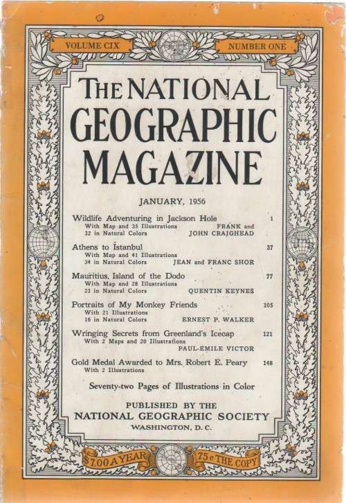 THE NATIONAL GEOGRAPHIC MAGAZINE, JANUARY 1956 - VOL CIX, NUMBER 1