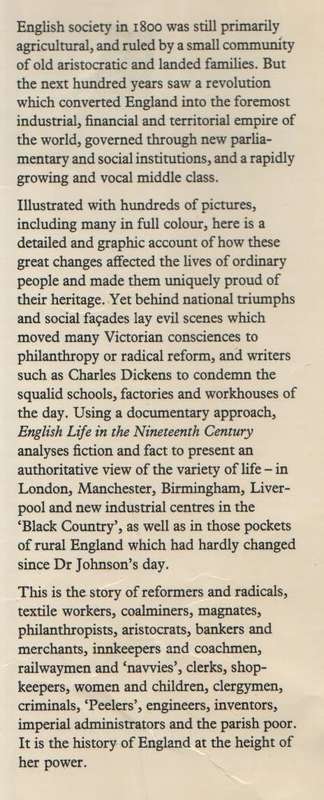 ENGLISH LIFE IN THE NINETEENTH CENTURY - ROGER HART (1971)