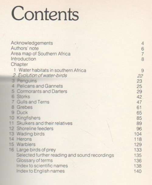 WATERBIRDS OF SOUTHERN AFRICA - PETER GINN& GEOFF MCILLERON (1 ST EDITION1982)