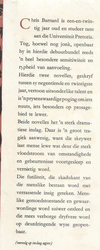 BEKENDE ONRUS - CHRIS BARNARD (1965)