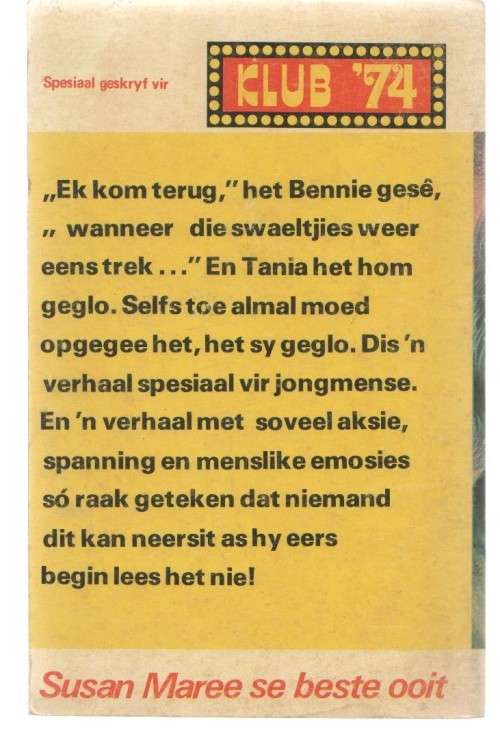 WANNEER DIE SWAWELS TREK - SUSAN MAREE  (BRANDWAGPERS) KAFEEBOEKIE