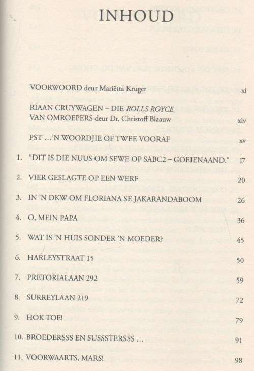WAT`S NUUS? - RIAAN CRUYWAGEN (1 STE UITGAWE 2012)