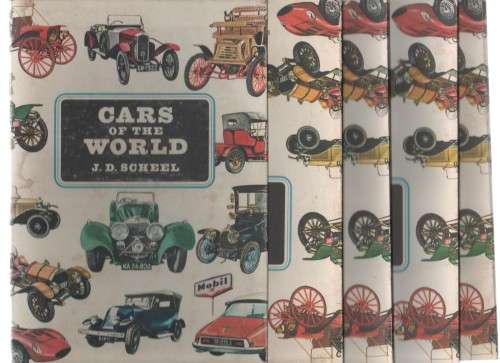 SET OF FOUR BOOKS IN SLIPCASE, CARS OF THE WORLD - J D SCHEEL
