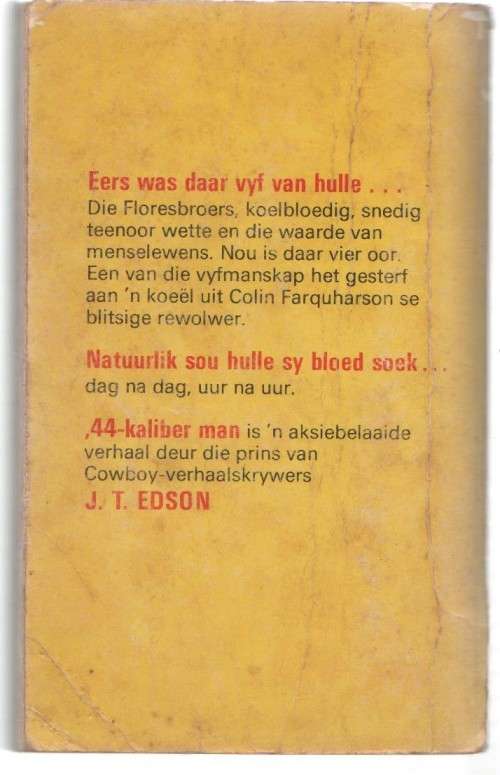 MAN VAN `44 KALIBER - J T EDSON (CORGI WESTERN - 1969)