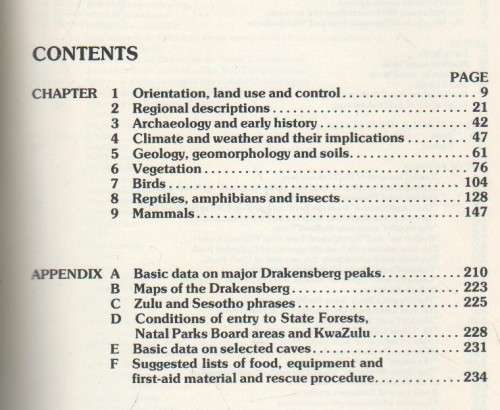 A FIELD GUIDE TO THE NATAL DRAKENSBERG - PAT IRWIN, JOHN AKHURST & DAVID IRWIN (1980)
