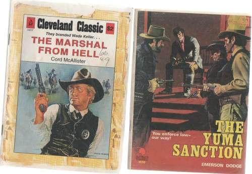 FIVE CLEVELAND WESTERN PAPERBACKS (CAFE BOOKS)