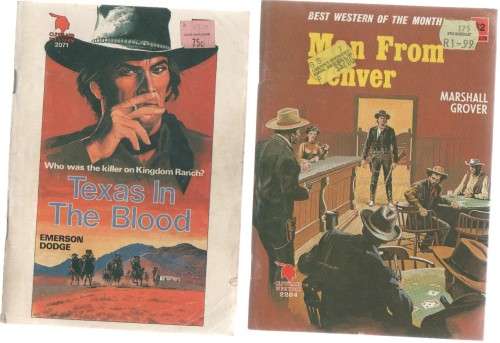 FIVE CLEVELAND WESTERN PAPERBACKS (CAFE BOOKS)