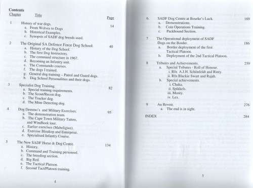 DOGS OF WAR, MEMOIRS OF THE SOUTH AFRICAN DEFENCE FORCE DOG UNITS - PEET COETZEE (2013)