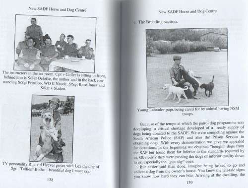 DOGS OF WAR, MEMOIRS OF THE SOUTH AFRICAN DEFENCE FORCE DOG UNITS - PEET COETZEE (2013)