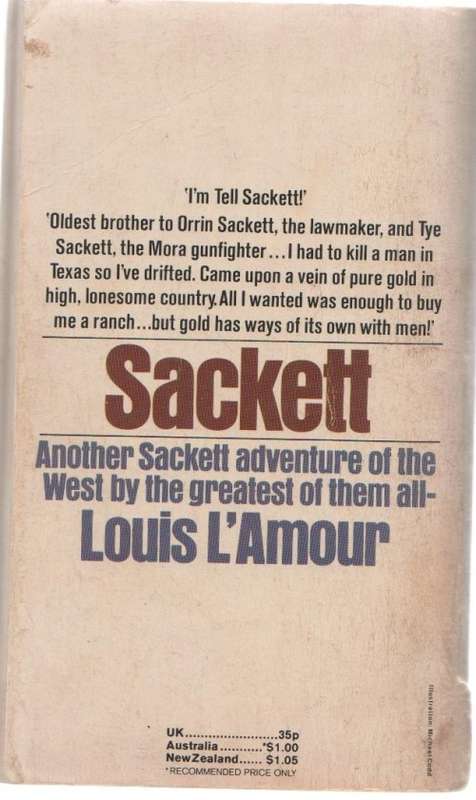 SACKETT - LOUIS L`AMOUR (1974 - WESTERN)