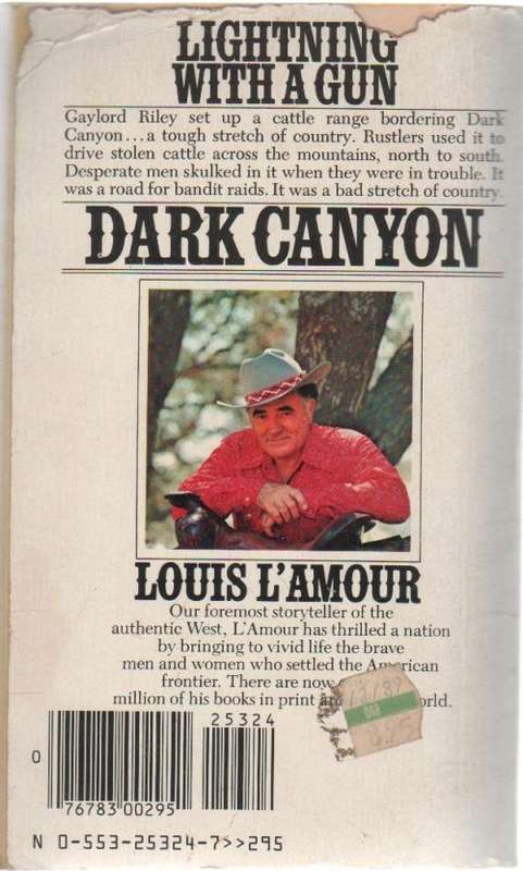 DARK CANYON - LOUIS L`AMOUR (1988 - WESTERN)