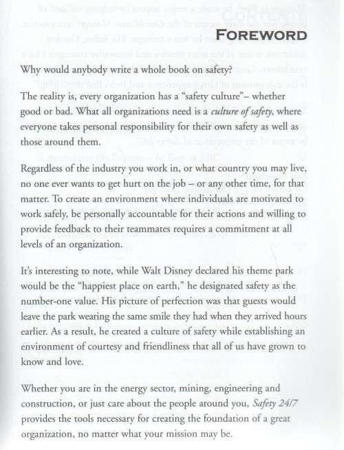 SAFETY 24/7, BUILDING AN INCIDENT-FREE CULTURE - GEORGE M ANDERSON & ROBERT L LORBER (2006)