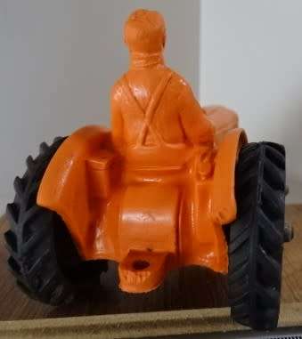 RED HARD PLASTIC TRACTOR FORDSON, MADE IN NORWAY