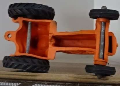RED HARD PLASTIC TRACTOR FORDSON, MADE IN NORWAY
