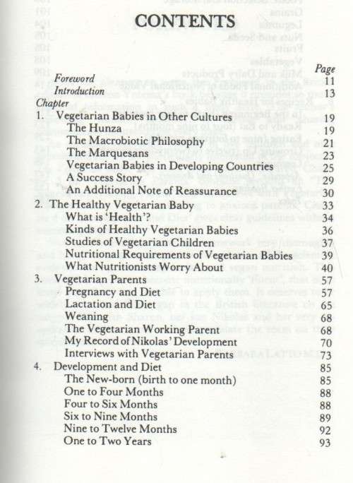THE VEGETARIAN BABY - SHARON YNTEMA (1 ST PUBLISHED 1981)