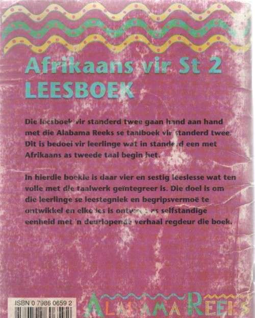 ALABAMA REEKS AFRIKAANS VIR STANDERD 2, LEESBOEK - J W LOURENS (31 STE DRUK 1995)