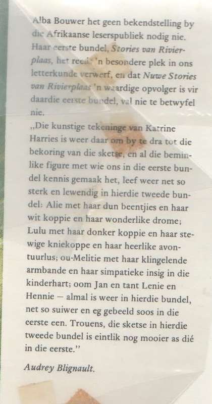 NUWE STORIES VAN RIVIERPLAAS - ALBA BOUWER (1976)