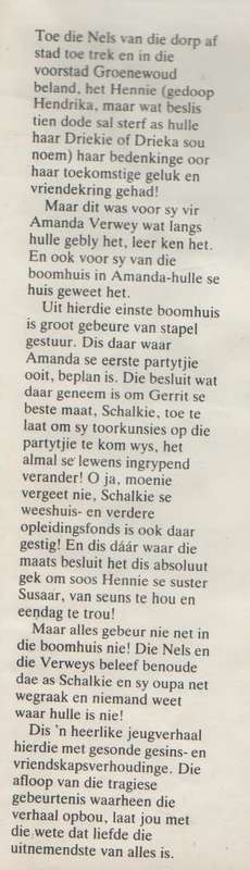 DIE NELS VAN GROENEWOUD, `N JEUGVERHAAL - ELEANOR BAKER (1 STE UITGAWE 1983)