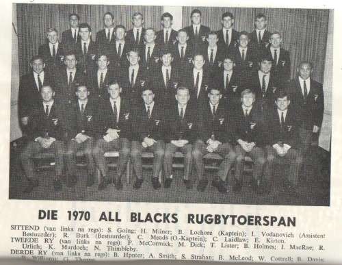 DIE 1970 ALL BLACKS IN SUID-AFRIKA , VERSLAG JAARBOEK NO 1 - AWIE LABUSCHAGNE