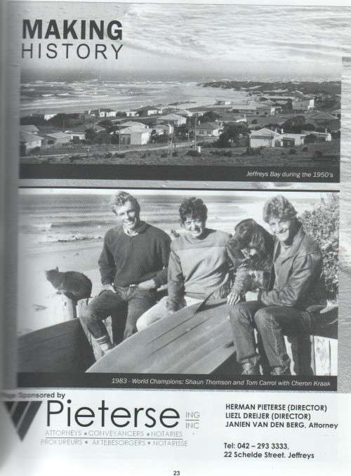 LEGENDS OF JEFFREYS BAY, SEVENTH EDITION -  ROBBIE HIFT
