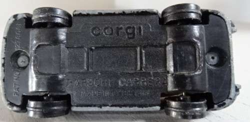 BLACK CORGI JUNIORS PORCHE CARRERA,  MADE IN GREAT BRITIAN