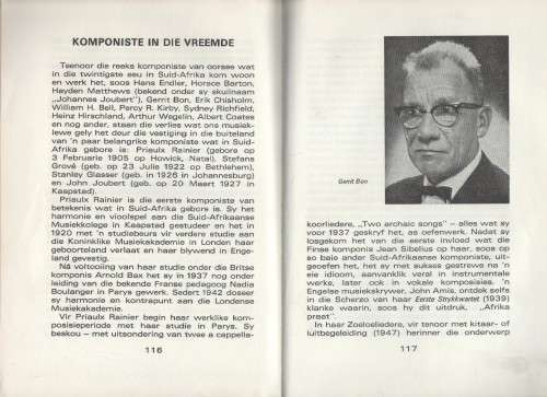 KOMPONISTE VAN SUID-AFRIKA - DR JAN BOUWS (1971)