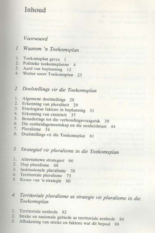 TOEKOMSPLAN SUID-AFRIKA, `N BASIS VIR DIALOOG - P ROELF BOTHA (1 STE UITGAWE 1978)