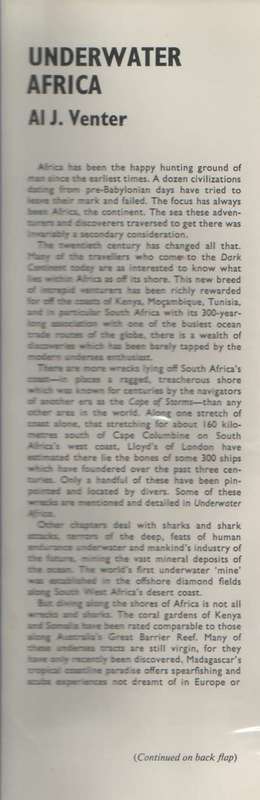 UNDERWATER AFRICA - AL J VENTER (1971)