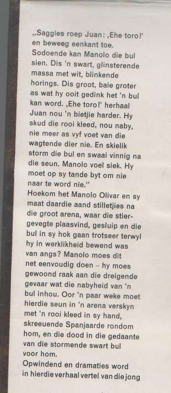 DIE SEUN VAN DIE STIERVEGTER - MAIA RODMAN (1968) JEUGVERHAAL